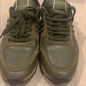 Valentino Shoes | Valentino Army Green Sneakers